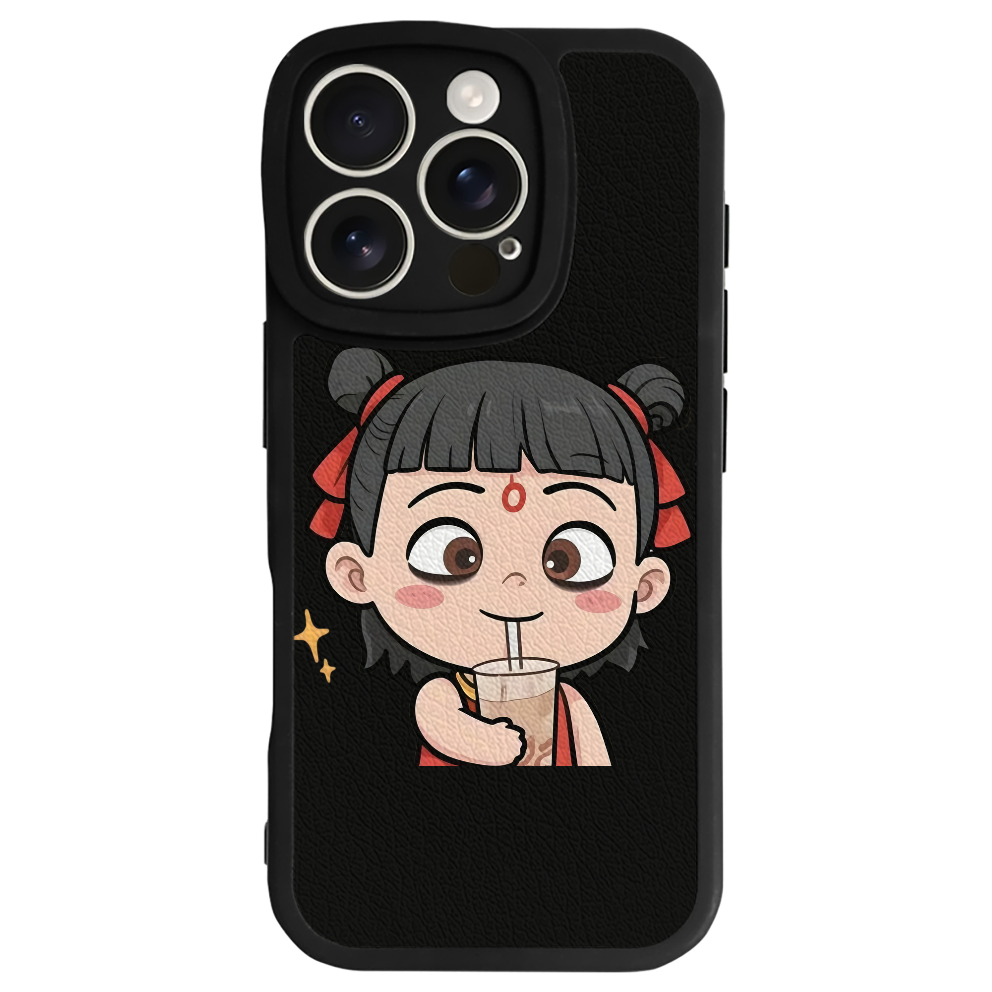 （画像用） Ne Zha 2 ナタ 魔童の大暴れ 【iPhone 16シリーズ対応】シリコンスマホケース（レザー調） 材質：シリコン